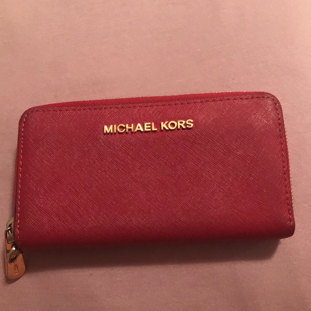 Red Michael Kors wallet